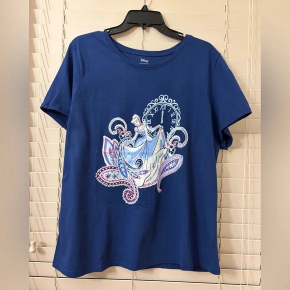 Vera Bradley Disney PJ’s Pajama Set Cinderella Princess Shirt & Shorts Women XL